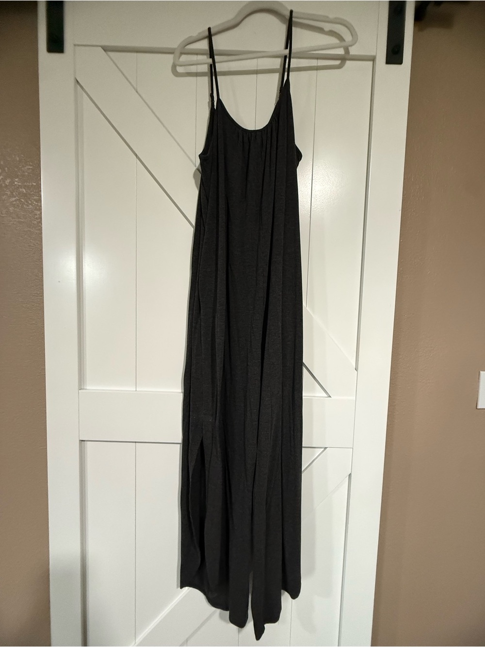 Zenana Outfitters Black Spaghetti-Strap Romper with pockets